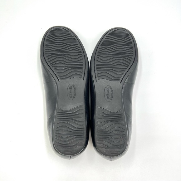 6WW 6 X-WIDE SoftWalk Womens Sonoma Black Leather Round Toe Ballet Flats Shoes - Picture 10 of 12